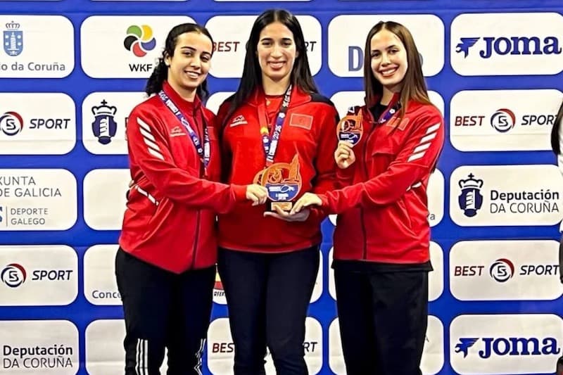 The national karate team shines in Spain