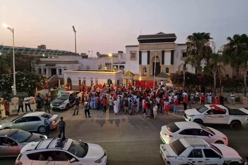 Mauritanians celebrate the achievement of the "Atlas Lions."